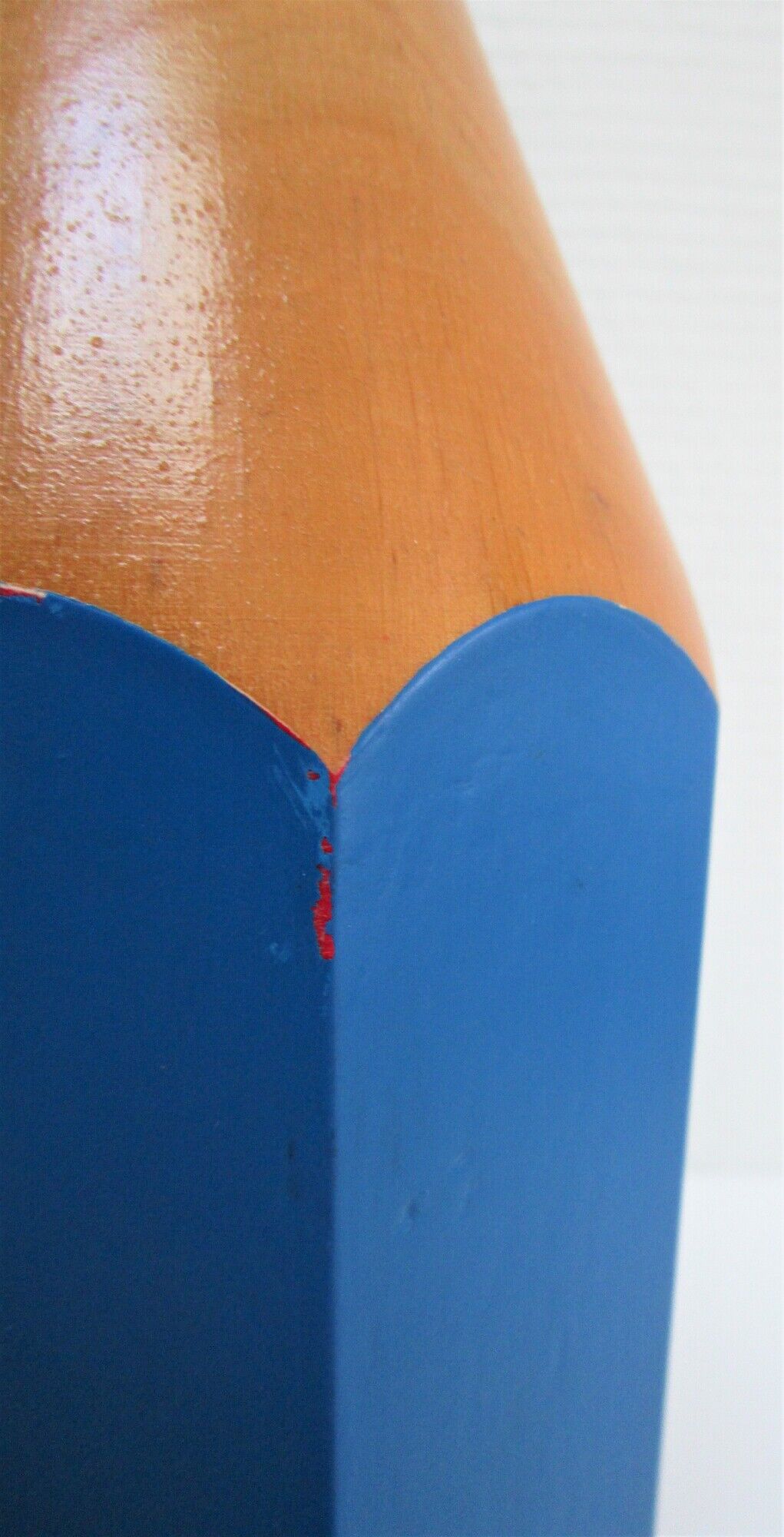 Lamp foot pencil solid wood vintage blue 80s
