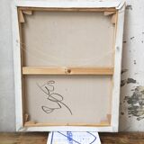 Old man portrait canvas