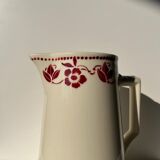 Large pitcher Badonviller red flowers