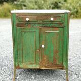 Patinated metal furniture