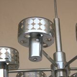 Chandelier 6 light 1970 chromed metal