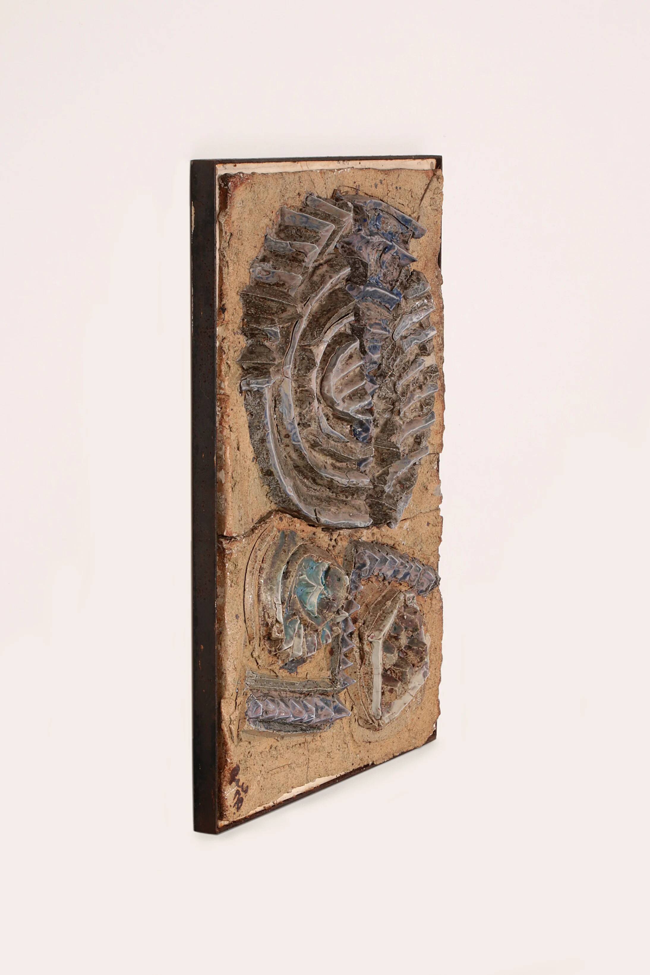 Very rare and large wall tile from Tue Poulsen 1970