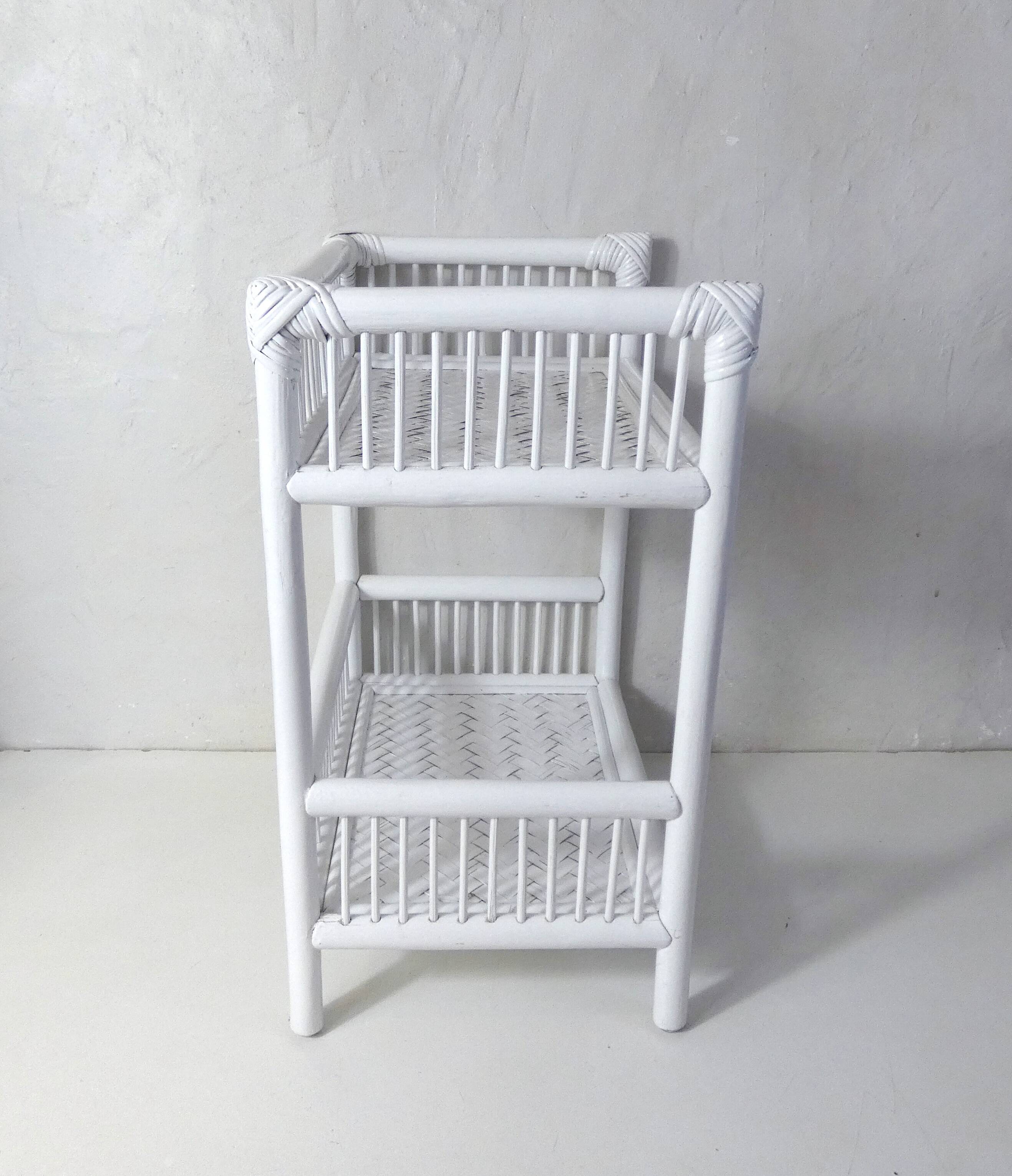 rattan bedside table