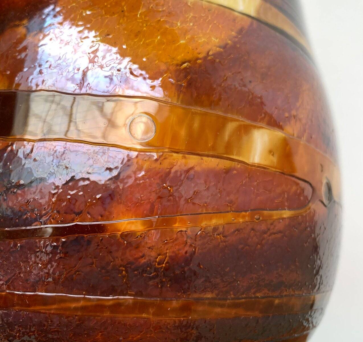 Vintage Swedish glass vase by Milan Vobruba for Gusum Sweden