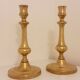 Old golden candles-candelabra bronze