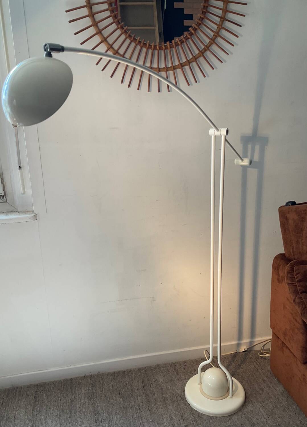 Vintage reading floor lamp from the 70s and 80s