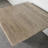 Table géométrique minimaliste en marbre italien du milieu du siècle des années 1970