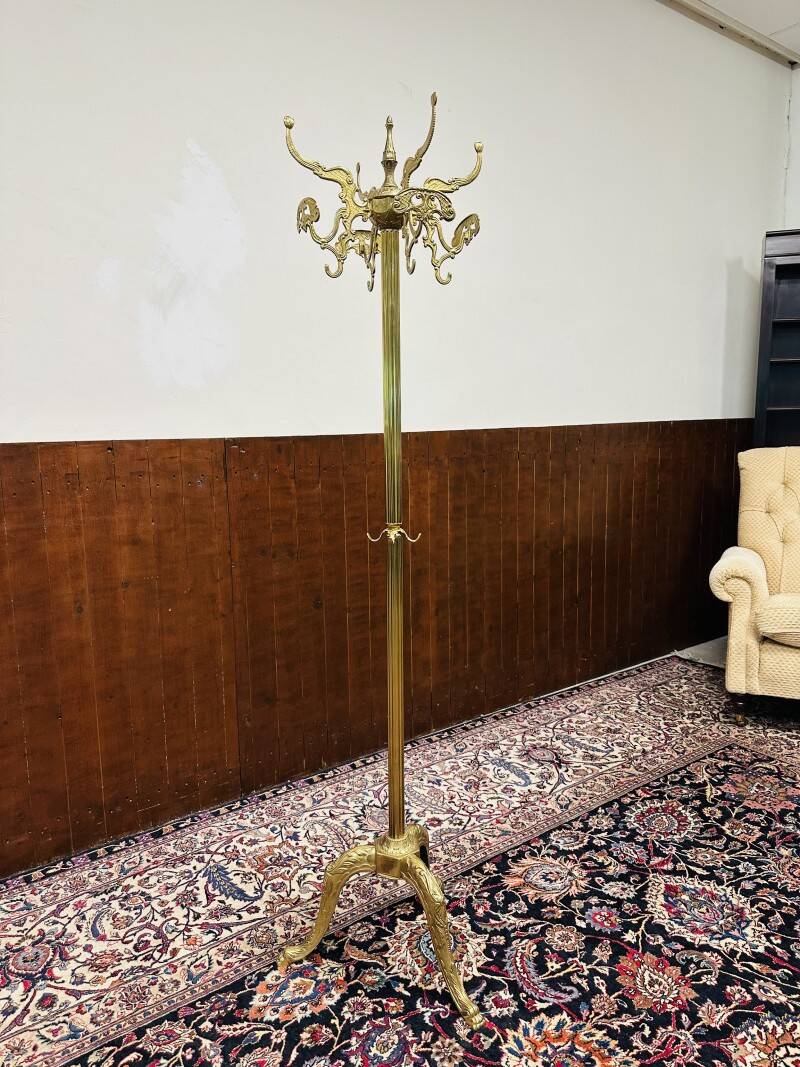 Classic brass coat rack