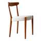 1960s Vintage Scandinavian Teak Chair with Curved Back