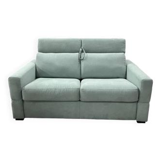 Convertible sofa with adjustable headrests, mint green Scandinavian style