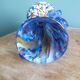 Murano polychrome blown glass vase