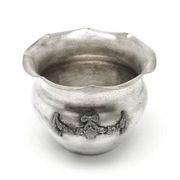 Sugar bowl, Art Nouveau, silver-plated brass, Poland, 1920s