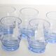 Blue water glasses x5, art deco, delicate, antique, ancient