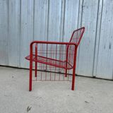 Vintage 80s grid armchair