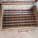Wicker rattan suitcase