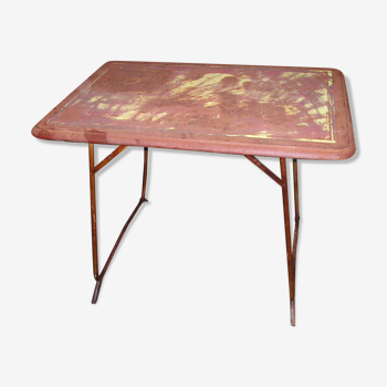 Old metal folding table