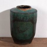 Large antique turquoise green vase (circa 1820) #37