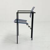Chaise postmoderne trix bleue et noire par Karl Friedrich Förster, 1980