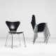 Arne Jacobsen set of eight 3107 Butterfly dining chairs Fritz Hansen Denmark 1967