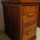 Bureau caisson d'atelier vintage en chêne