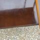 Vintage double wooden side table with copper base from the 50s