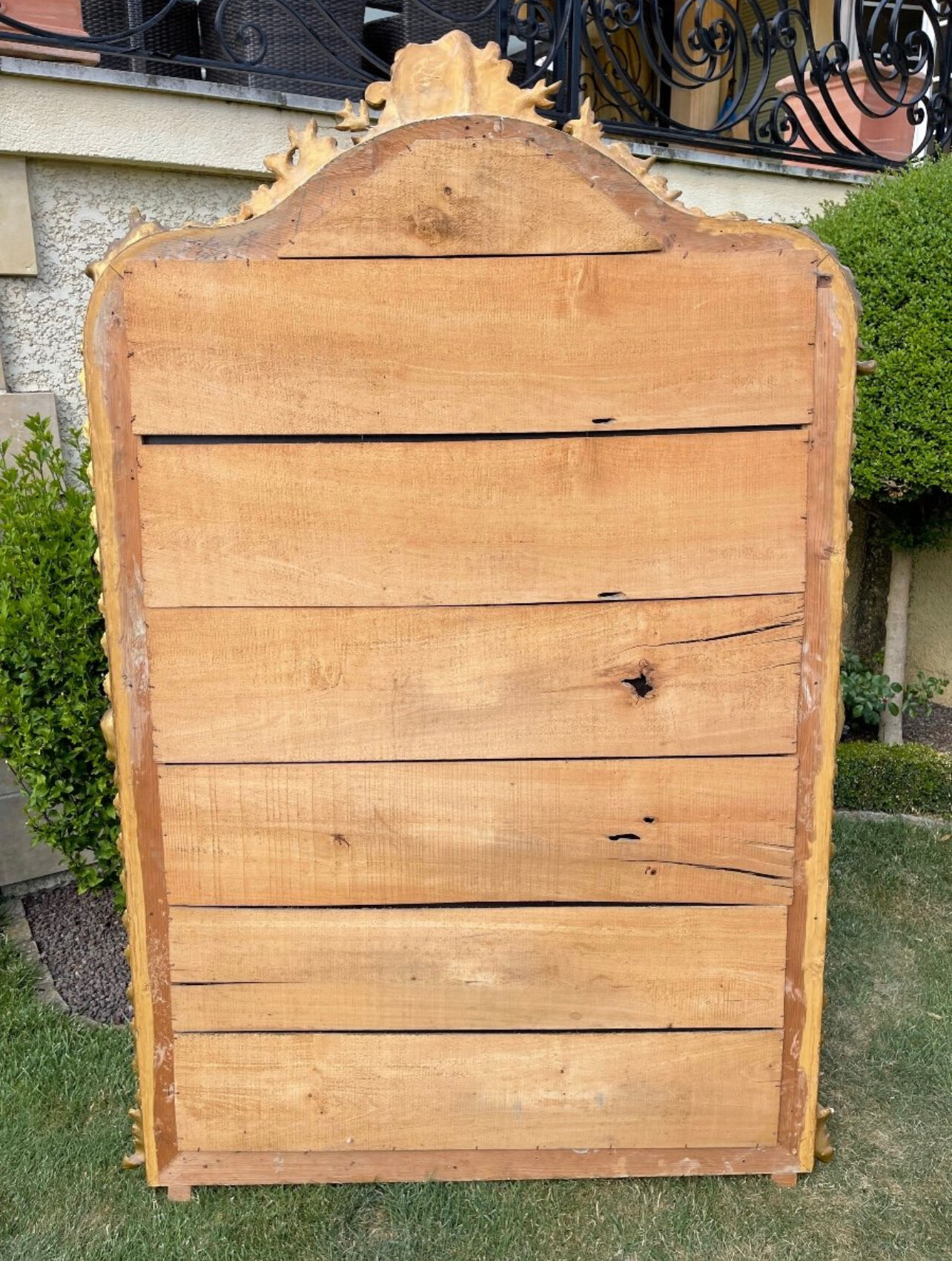 Gold fireplace mirror 184x120cm