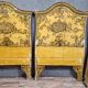 Pair of antique painted beds with floral decoration - 19th century - Venetian style