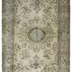 Vintage Turkish Carpet Medallion Beige Green 314 x 188 cm