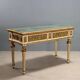 Table éclectique ancienne en bois laqué et marbre, Italie, XIXe siècle