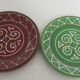 Set of 2 dessert plates britain " tryskell celtic symbol "