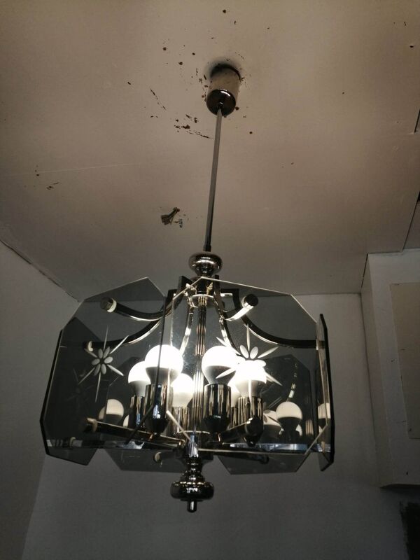 Lustre année 70 à 6 lumières