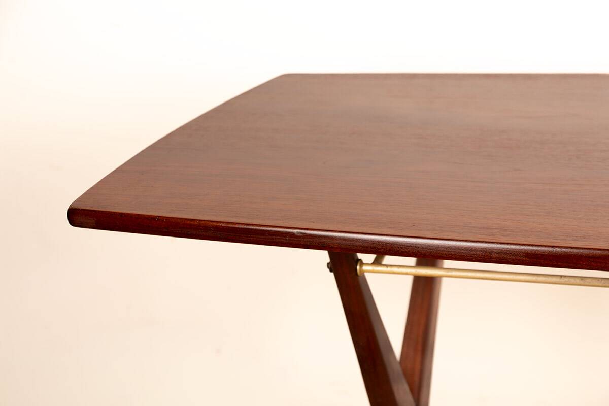 Vintage Danish high and low teak table 1960.