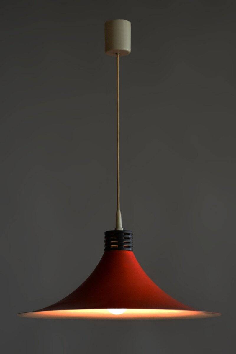 Mid-Century Aluminium Chandelier by Guzzini for Meblo, Italy, 1970s