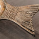 Ancient fish dish in silver metal