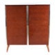 Petite armoire bois et chrome 