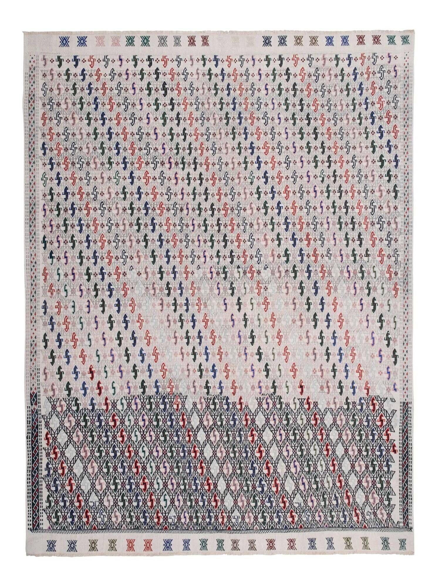 Vintage Turkish kilim, handwoven, 175x238 cm.