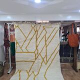 Handmade wool Berber rug 250x150 cm