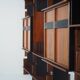 Bibliothèque modulaire en bois de rose grande unité murale composable