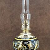 Ceramic kerosene lamp from Gien 19th