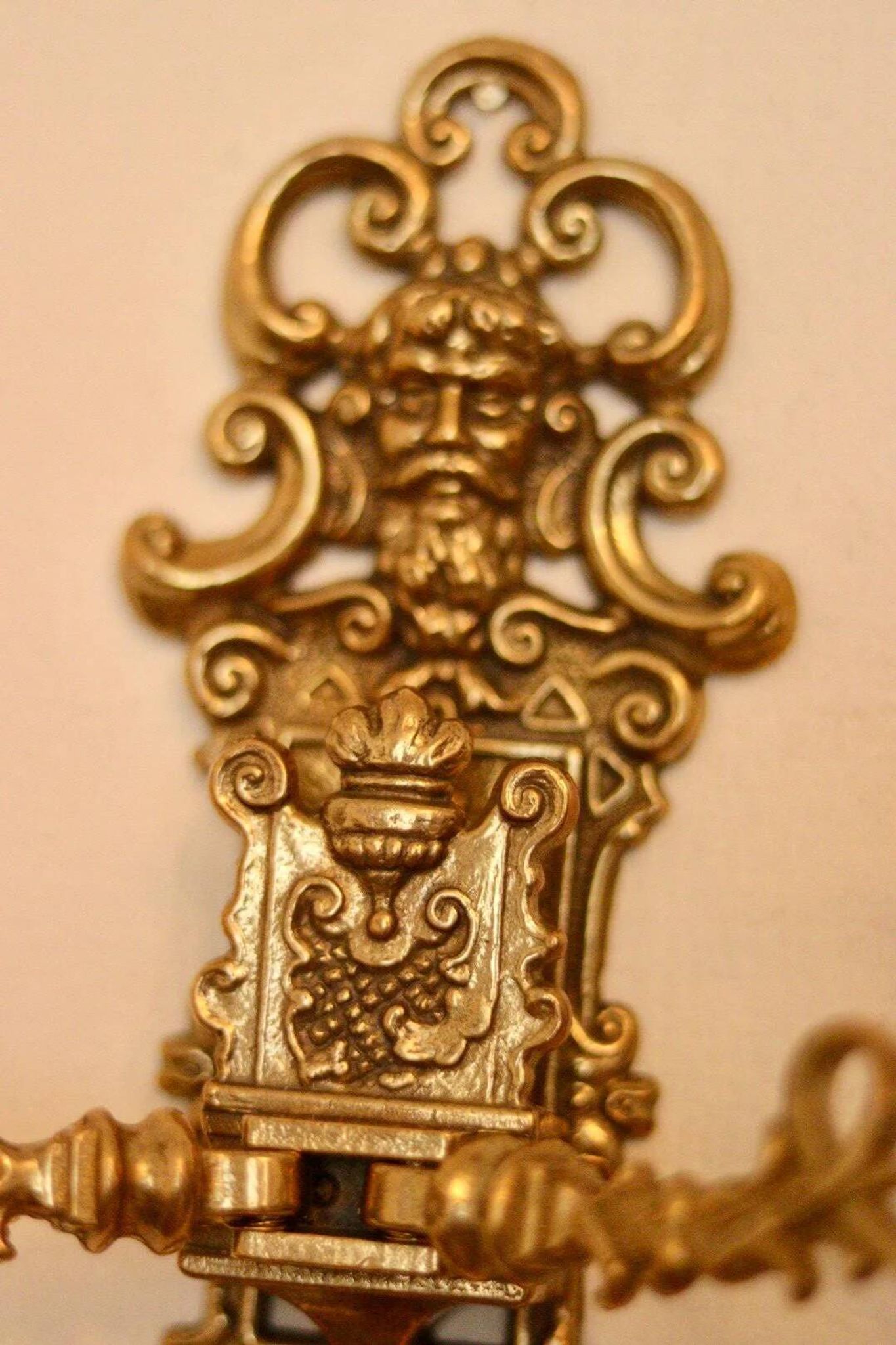 Applique murale suédoise en laiton, style milieu du siècle