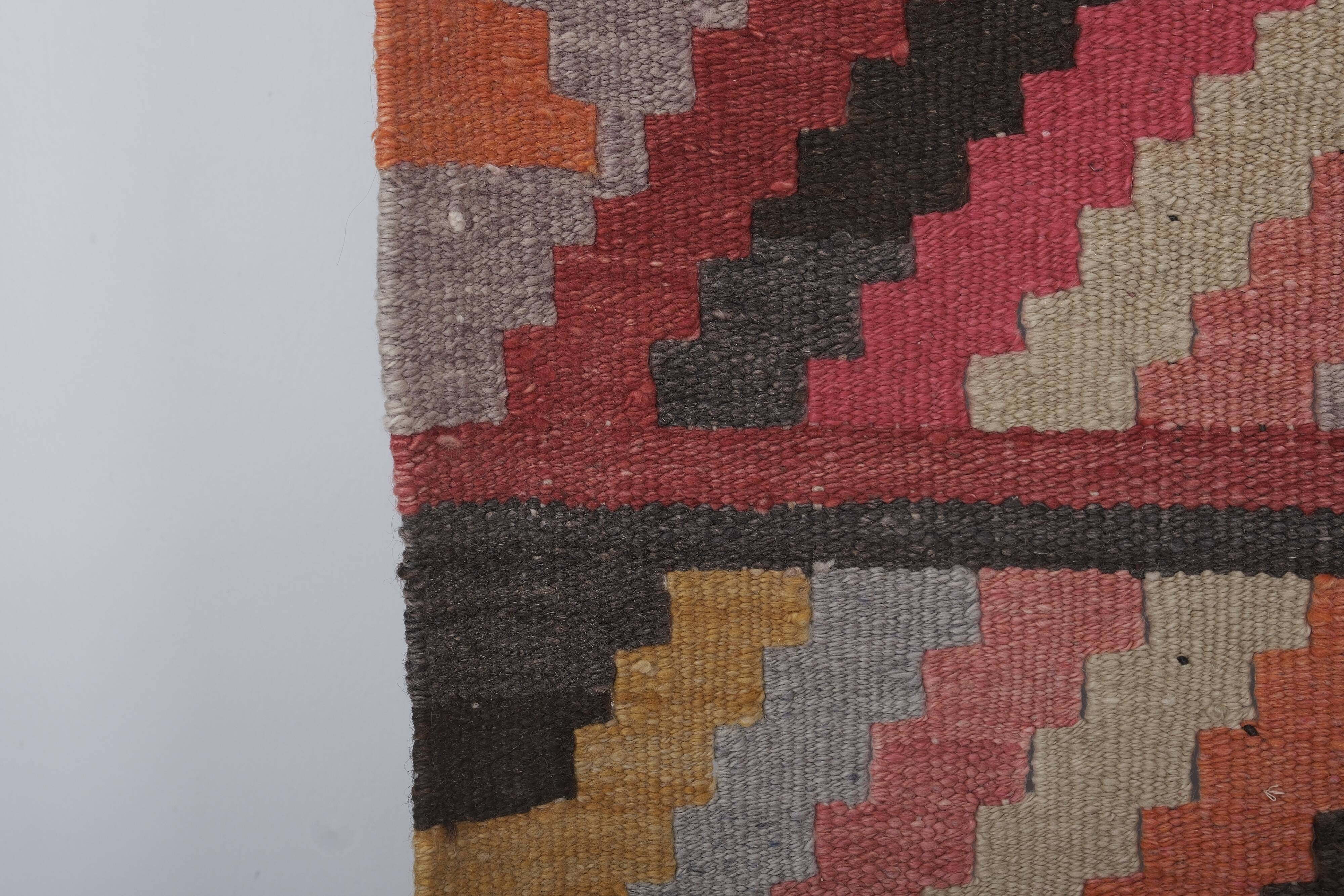 Vintage Turkish Oushak Rug Handwoven 78x365 cm