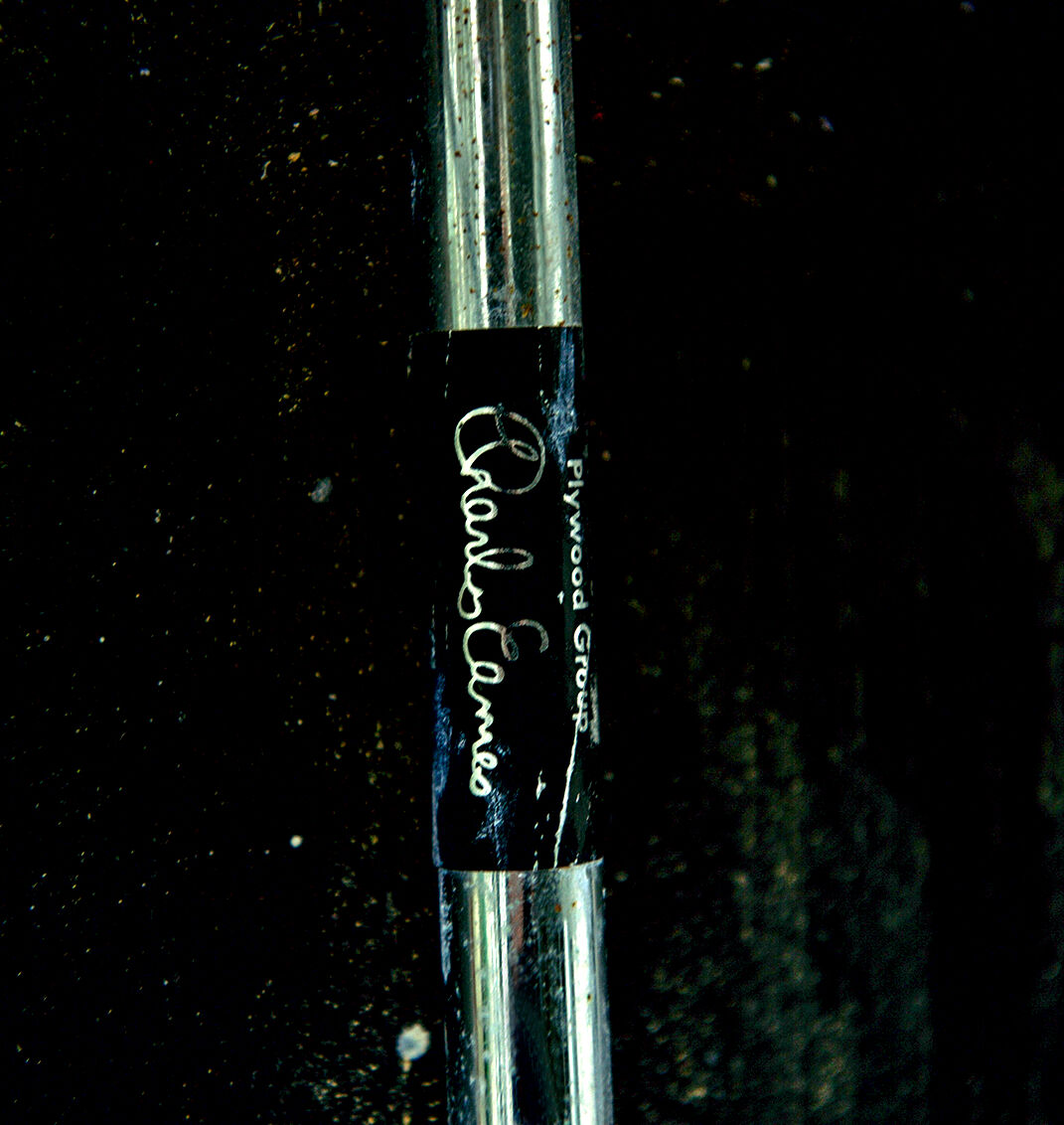 Lounge chair by Charles and Ray Eames "LCM" calfs skin