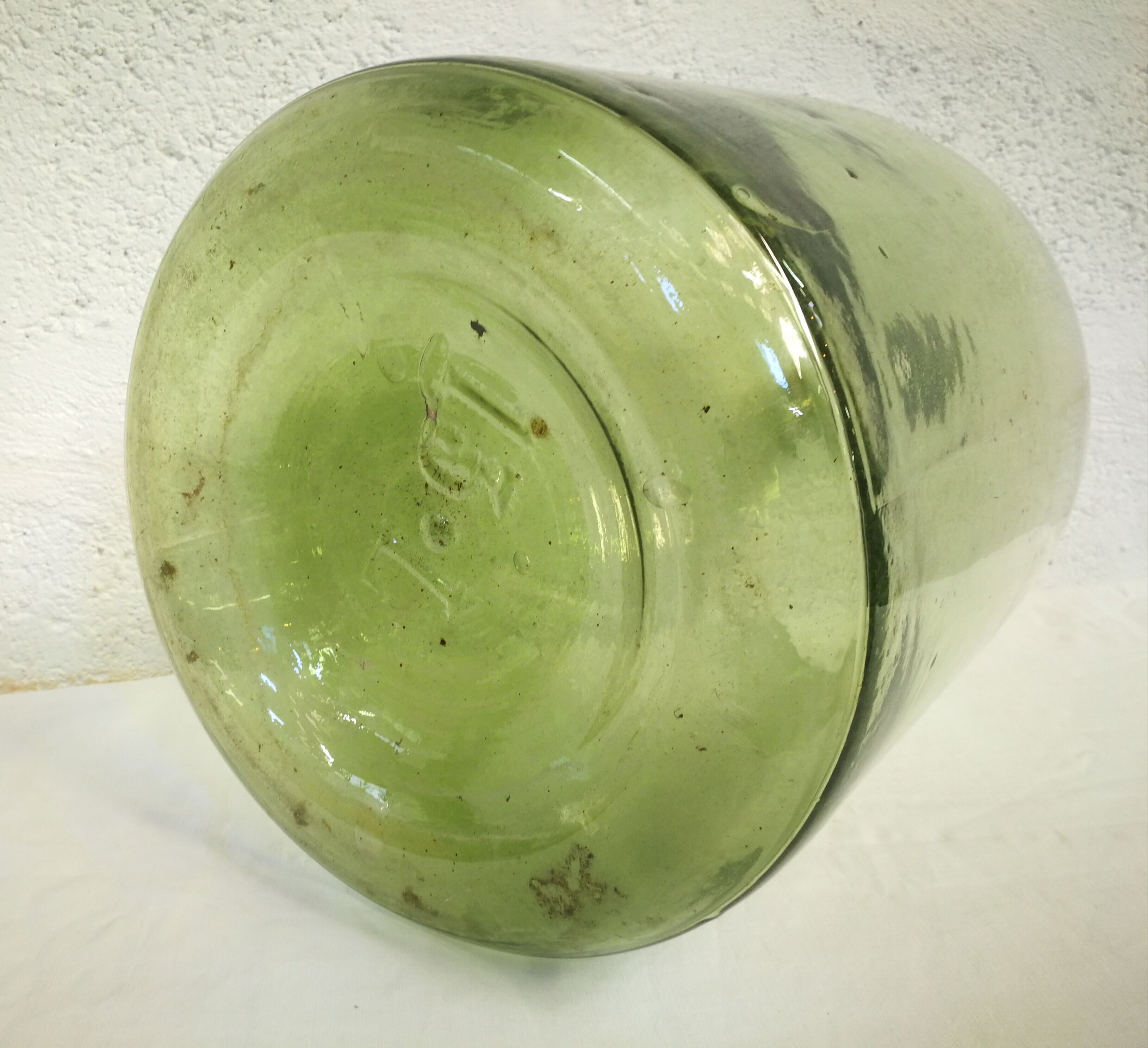 Dame jeanne 13 litres vert bouteille