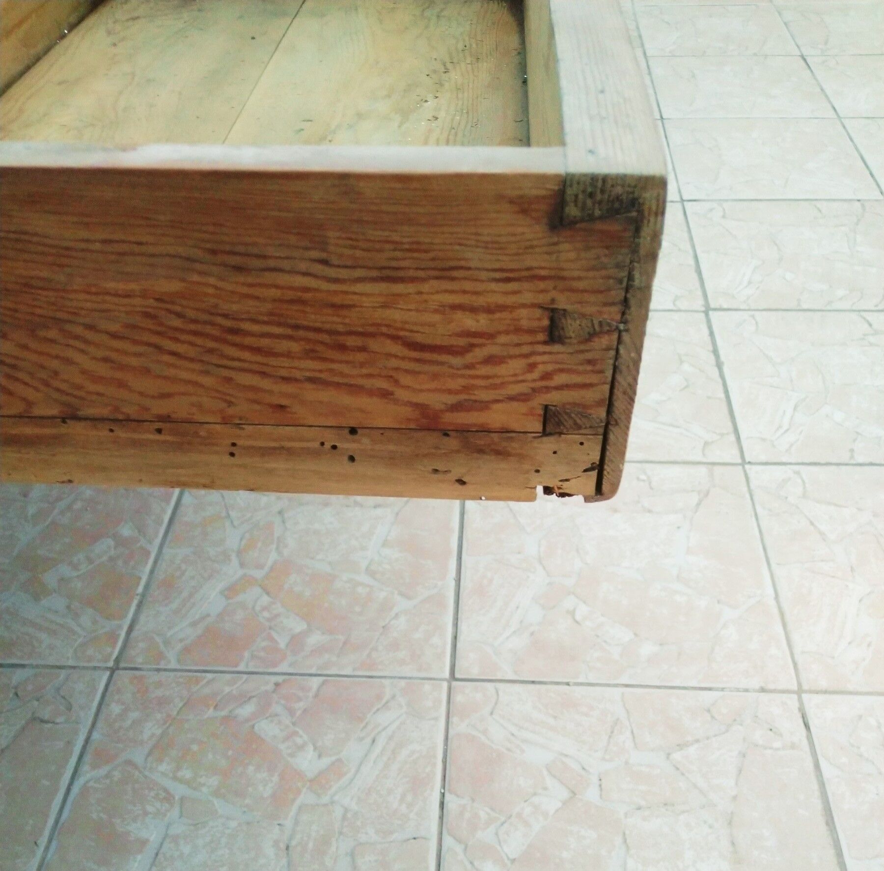 19th century larch farm table