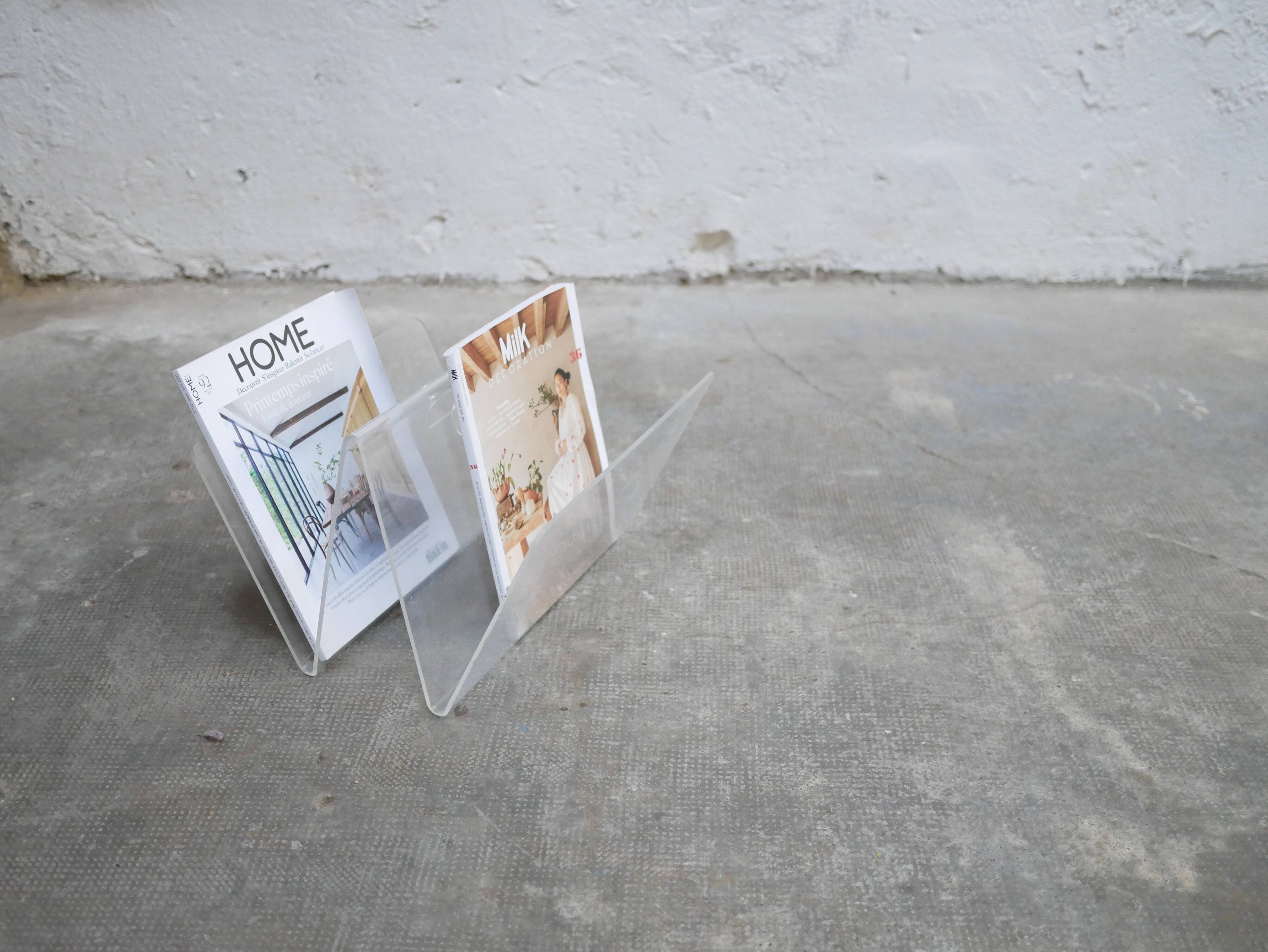 Vintage Plexiglas magazine holder