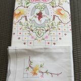 White background embroidered sheets