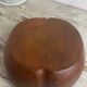 Fruit bowl, apple-shaped salad bowl in teak