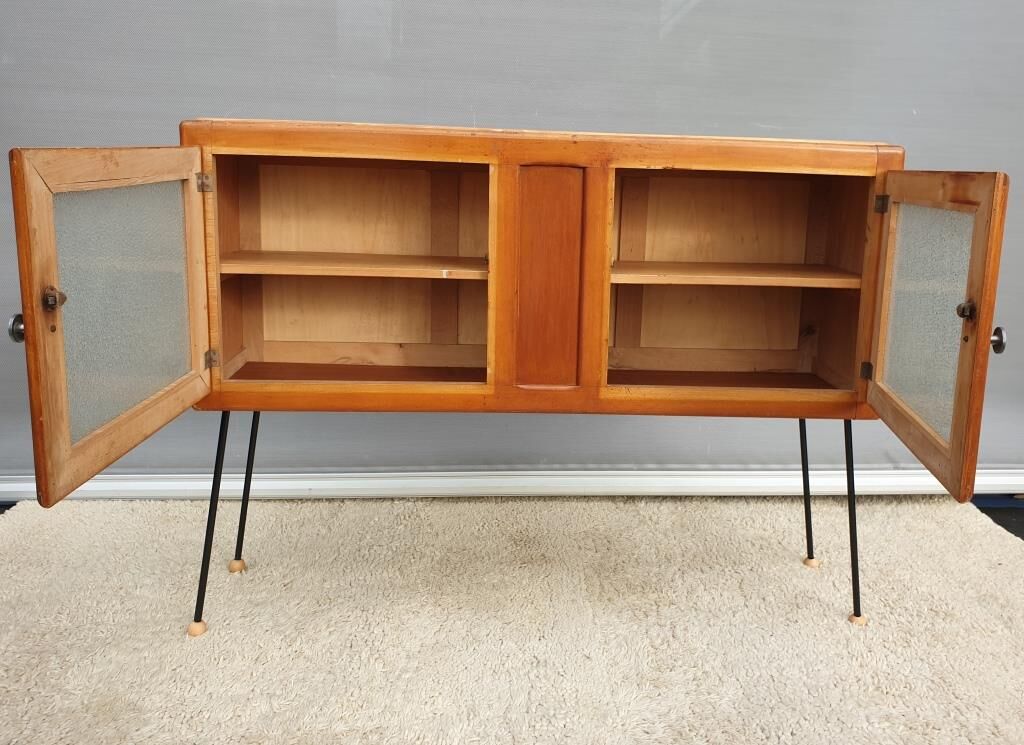 Console 1950 two doors matted glass
