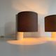 Pair of vintage table lamps, white and brown, “slim” by Gramigna for Quattrifolio, 1964 Italy