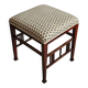 Jugendstil stool in beech and mahogany attributed to Otto Wagner, 1910s.